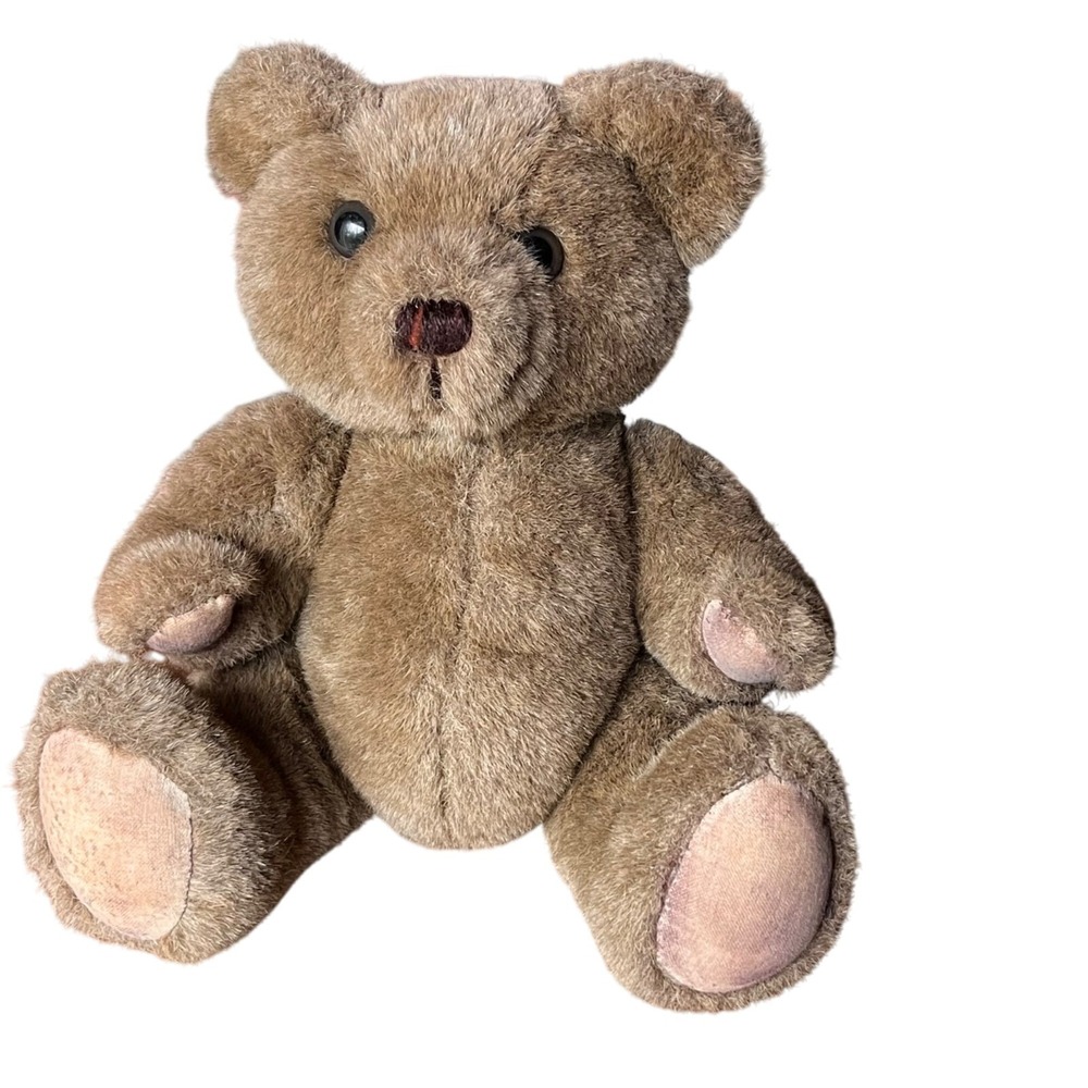Vtg Russ Buckingham Plush Teddy Bear 14" Brown Stuffed Animal Korea -‎ READ